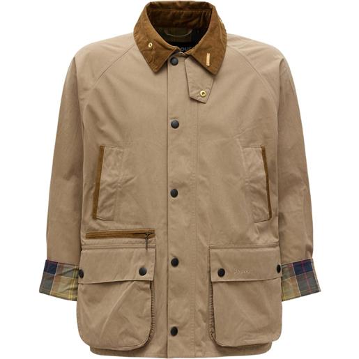 Barbour giacca con colletto a coste - toni neutri
