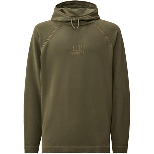 C.P. Company felpa con cappuccio e logo - verde