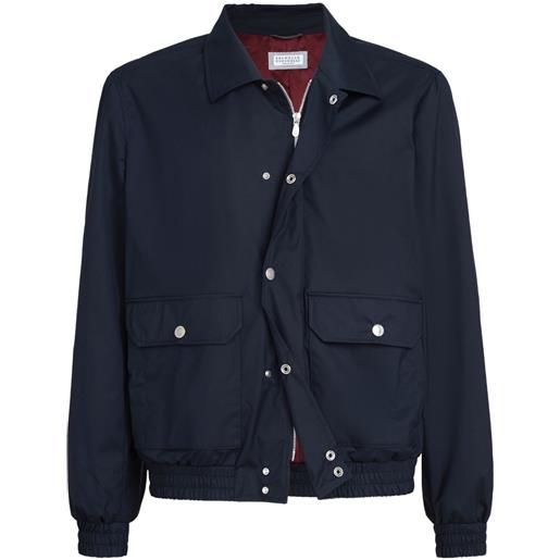 Brunello Cucinelli giacca con colletto - blu