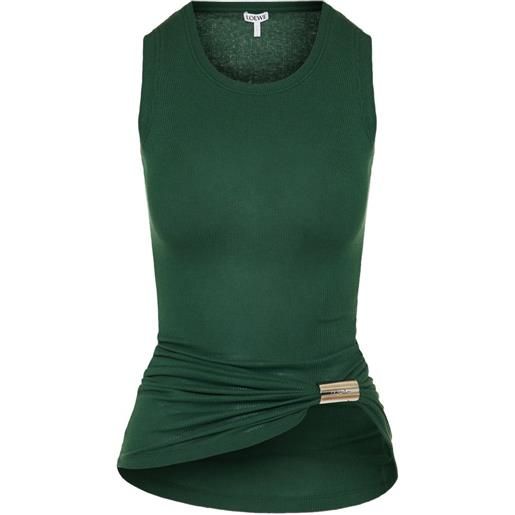 Top Canottiera Donna Senza Maniche Con Spalline Sottili – Verde, Taglia 36/38, Morbido In Poliestere