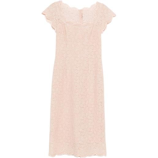 Ermanno Scervino abito midi in pizzo - rosa