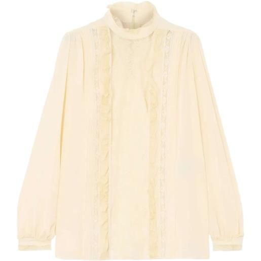 Valentino Garavani camicia con ruches - toni neutri