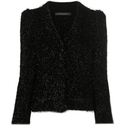 Alberta Ferretti maglione con scollo a v - nero