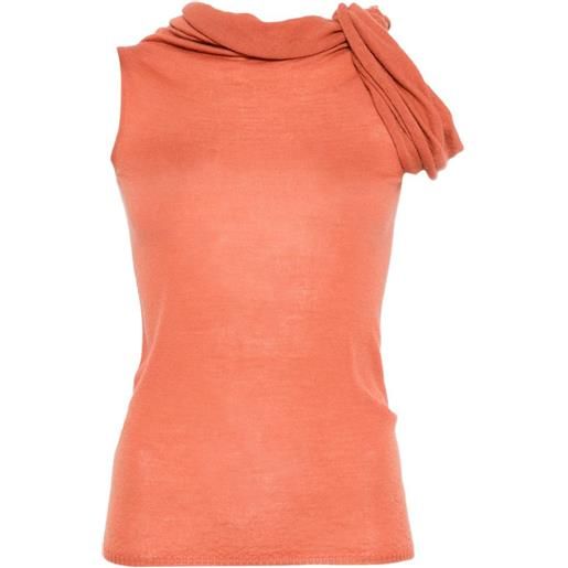 Rick Owens top twist - arancione