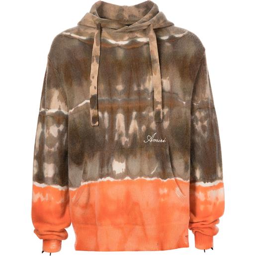 AMIRI felpa con fantasia tie-dye - marrone