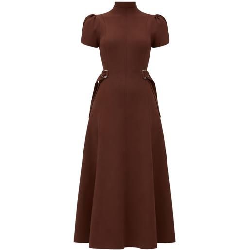 3.1 Phillip Lim abito midi svasato con fibbia - marrone