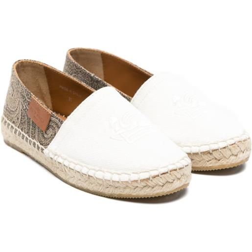 ETRO KIDS mocassini con stampa paisley - bianco