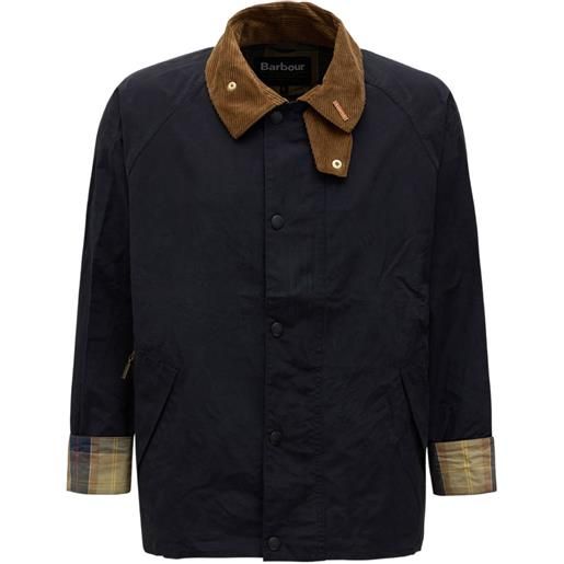 Barbour giacca con colletto a coste - blu