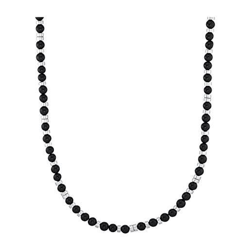 S.Oliver Collana Uomo In Acciaio Inossidabile – Lunghezza 50+5 Cm – Chiusura A Moschettone – In Scatola Regalo