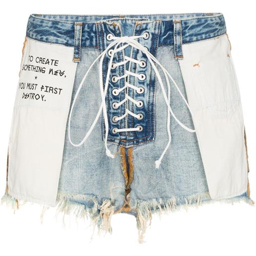 UNRAVEL PROJECT shorts con effetto vissuto - blu