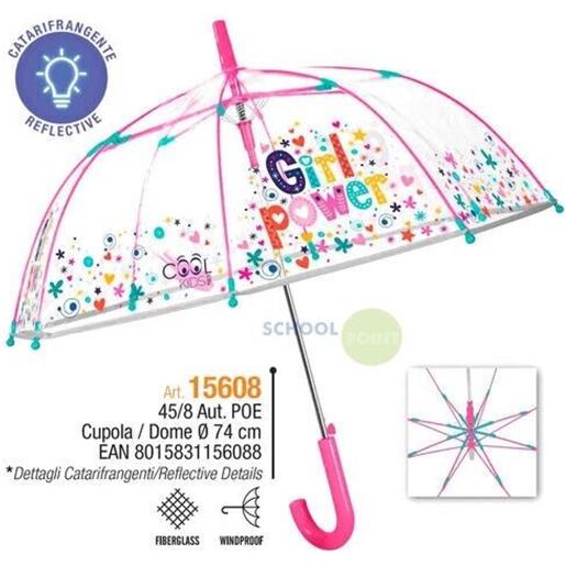 Ombrello perletti girl power transparent automatic 45cm
