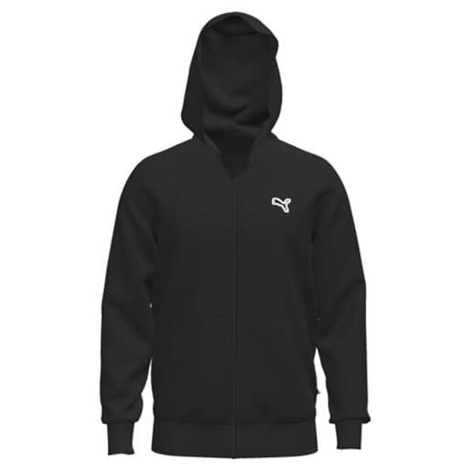 PUMA better essentials - felpa con cappuccio da uomo con zip intera, puma nero, s