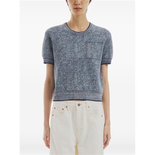 Crush Collection t-shirt con taschino - blu
