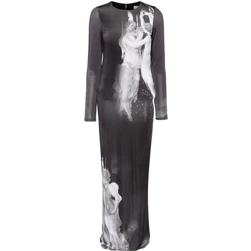 alice + olivia abito lungo delora - grigio