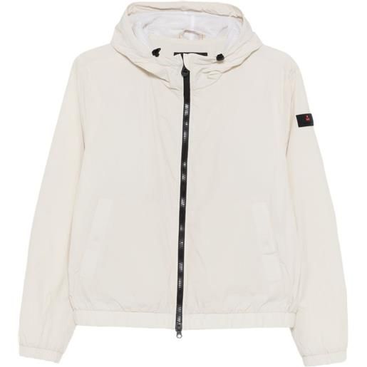 Peuterey giacca con cappuccio e zip - bianco