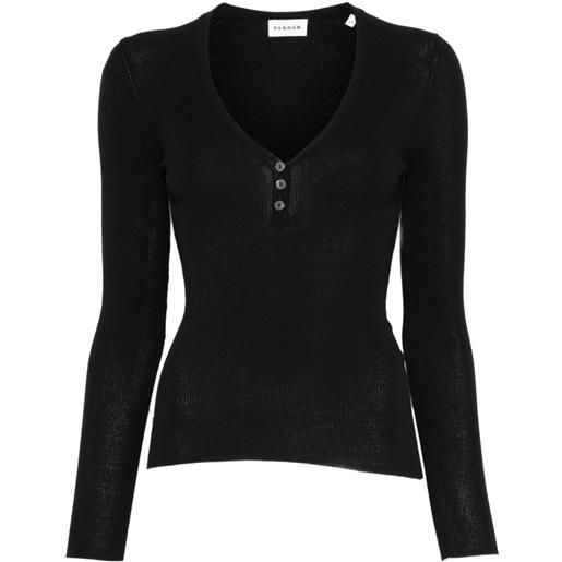 P.A.R.O.S.H. t-shirt con scollo a v - nero