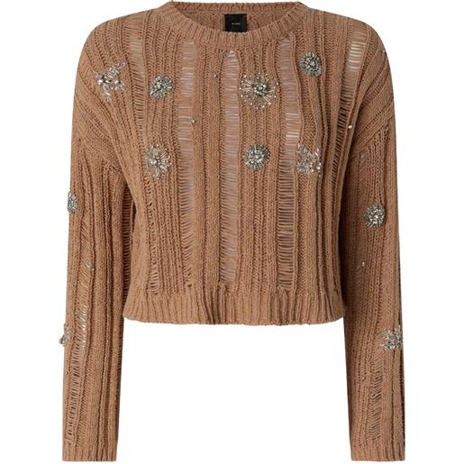 PINKO top con effetto vissuto - marrone