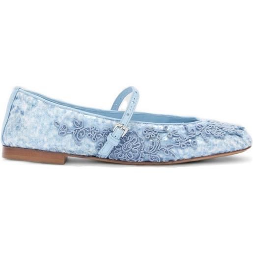 Ermanno Scervino ballerine con decorazione a fiori - blu