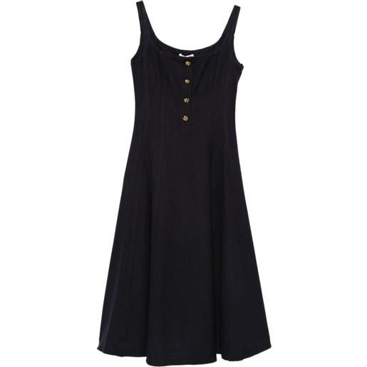 Altuzarra abito orrie con bottoni - blu