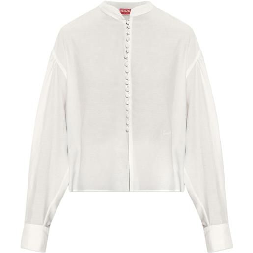 Kenzo camicia a maniche lunghe con bottoni - bianco