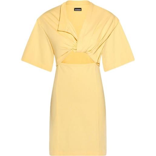 Jacquemus abito la robe t-shirt bahia corto - giallo