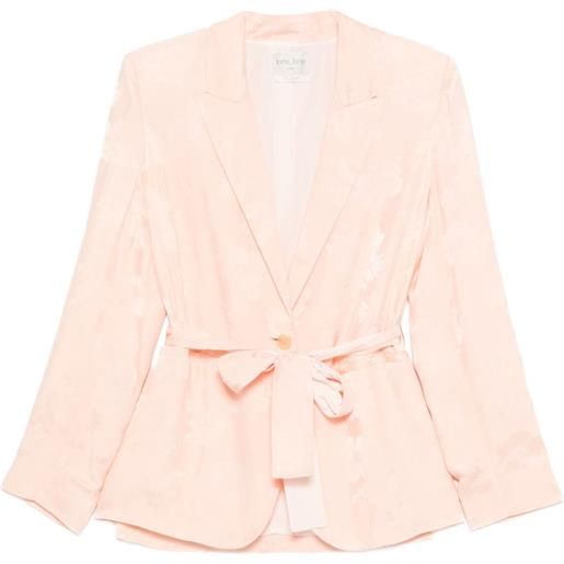 Forte Forte blazer a fiori con cintura - rosa