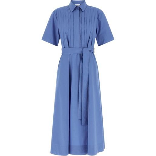 P.A.R.O.S.H. abito midi canyox26 plissettato - blu
