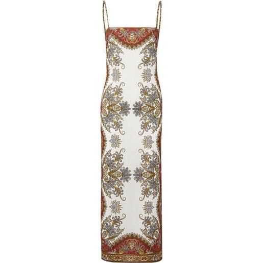 Veronica Beard abito midi petra con stampa paisley - toni neutri