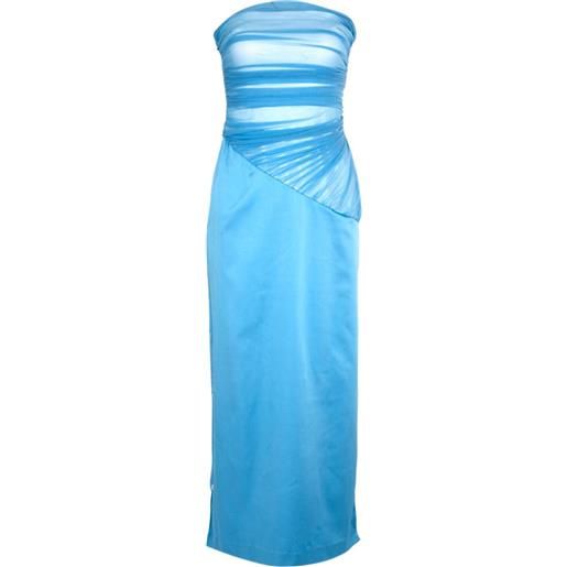 SIGNIFICANT OTHER abito con ruches senza spalline - blu