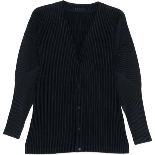 Homme Plissé Issey Miyake cardigan con bottoni - blu