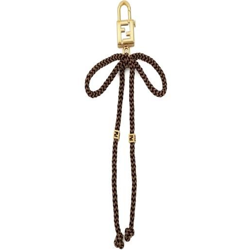 FENDI portachiavi con lucchetto - marrone