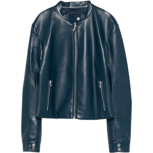 Patrizia Pepe coated fabric biker jacket