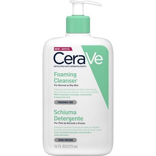 Cerave schiuma detergente viso per pelle normale e grassa 473 ml