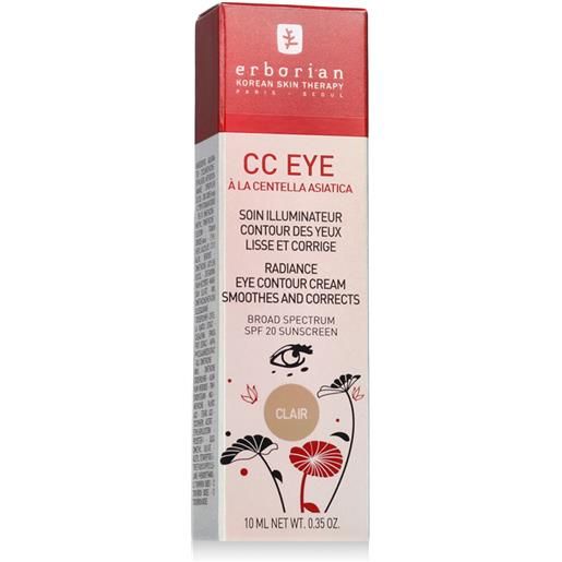Erborian cc eyee radiance eye contour cream spf 20 10 ml ombra clair
