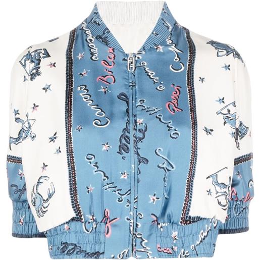 FENDI bomber con motivo astrology - bianco