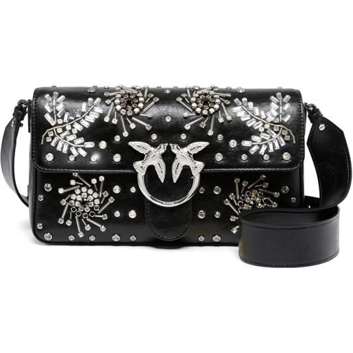 PINKO borsa a spalla love birds - nero