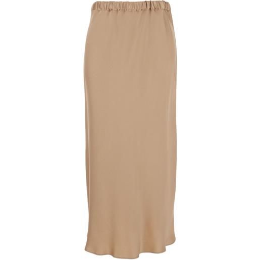 Antonelli gonna midi con ruches - toni neutri