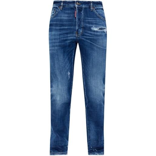DSQUARED2 jeans con effetto vissuto - blu