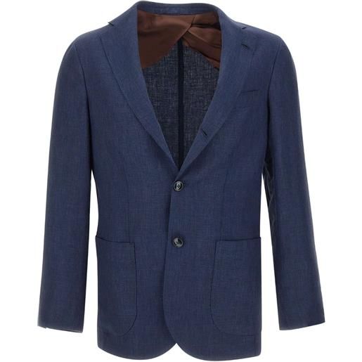 Barba blazer con bottone - blu