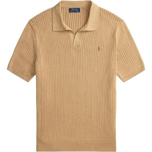 Polo Ralph Lauren t-shirt con colletto a coste - toni neutri