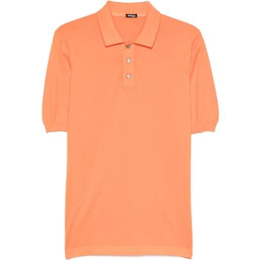 Kiton polo con bottoni - arancione
