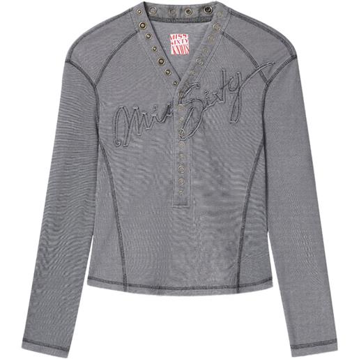 Miss Sixty t-shirt con logo - grigio
