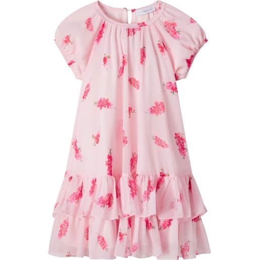 Monnalisa abito a balze con stampa floreale