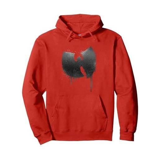 Wu-Tang Clan logo Wu-Tang Clan vernice spray felpa con cappuccio, unisex per adulti, rosso, xxl