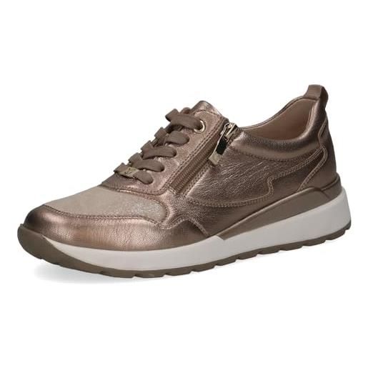 CAPRICE sneaker basse da donna, marrone (taupe met. Comb), 40 eu