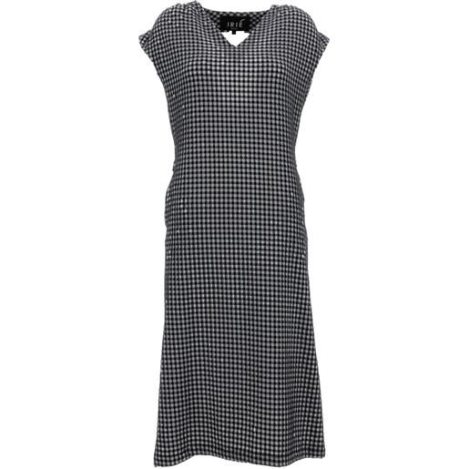Irie' abito midi a quadri - nero