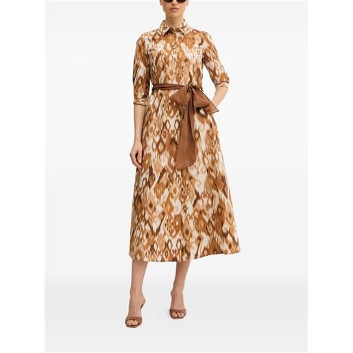 LUISA SPAGNOLI abito con cintura - marrone