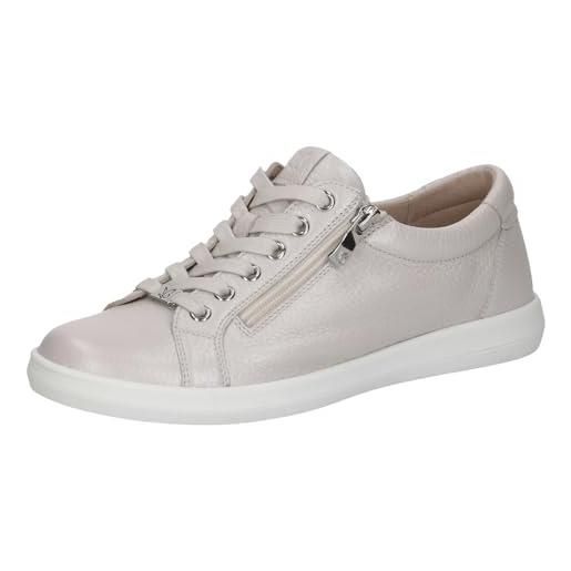CAPRICE sneaker da donna in pelle, bianco (pearl perl dee), 38 eu