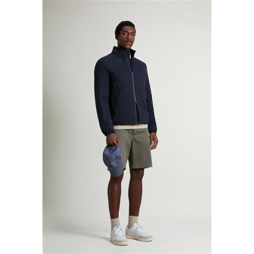 Woolrich uomo bomber sailing imbottito in tessuto a due strati blu taglia xs