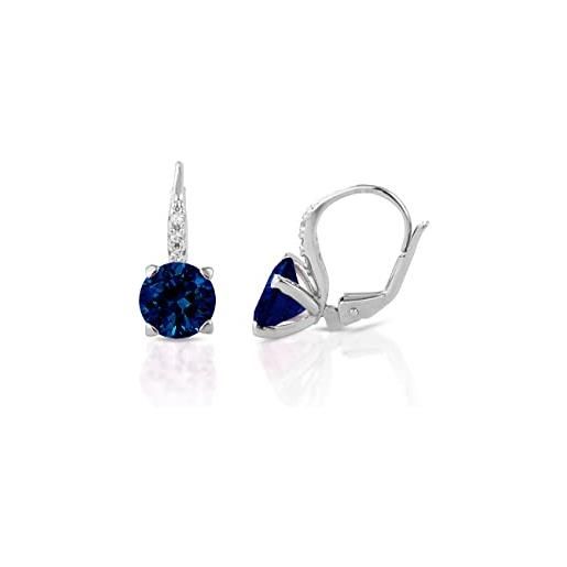 inSCINTILLE orecchini donna in argento 925 rodiato con punto luce in zirconia cubica | orecchini a monachella eleganti, anallergici, made in italy